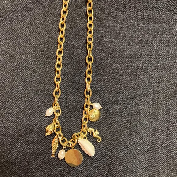 Stella Rose Ocean Themed Gold Tone Necklace - Picture 2 of 4
